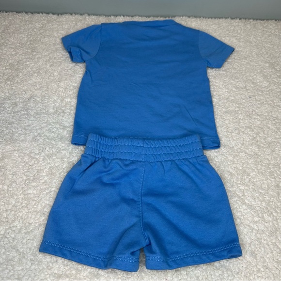 Nike Baby 2 Piece Knit Tee and Shorts Set Size 12 Months Blue - Picture 8 of 9